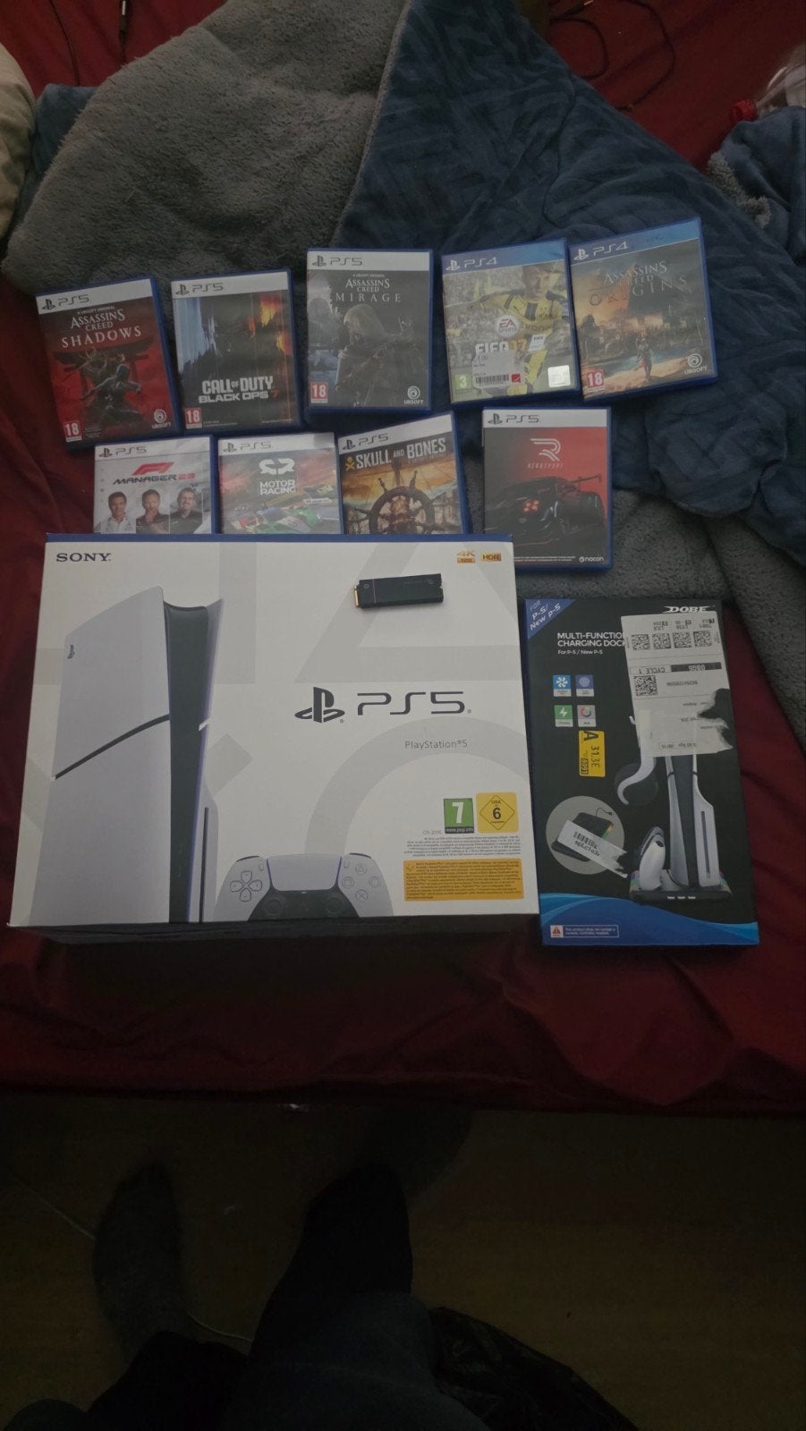 PS5 Slim Standard Garantie 2026 + 9 Jeux +Station, Consoles de jeu & Jeux vidéo, Consoles de jeu | Sony PlayStation 5, Enlèvement ou Envoi