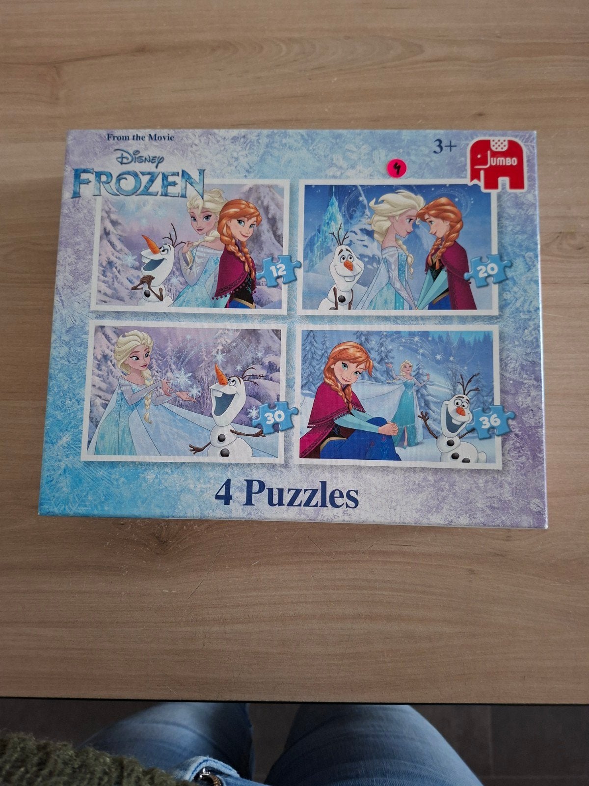 4 Puzzels Frozen, Ophalen, Zo goed als nieuw