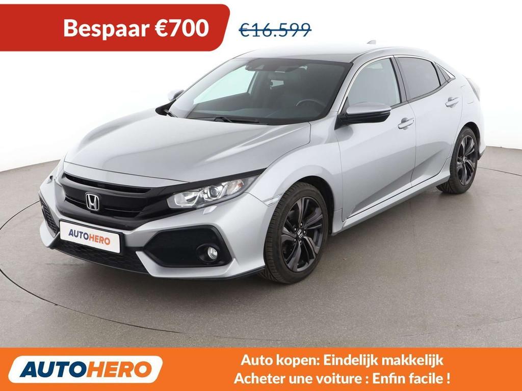 Honda Civic 1.0 VTEC Elegance (année de construction 2019), Argent ou Gris, Achat, Boîte manuelle, Noir
