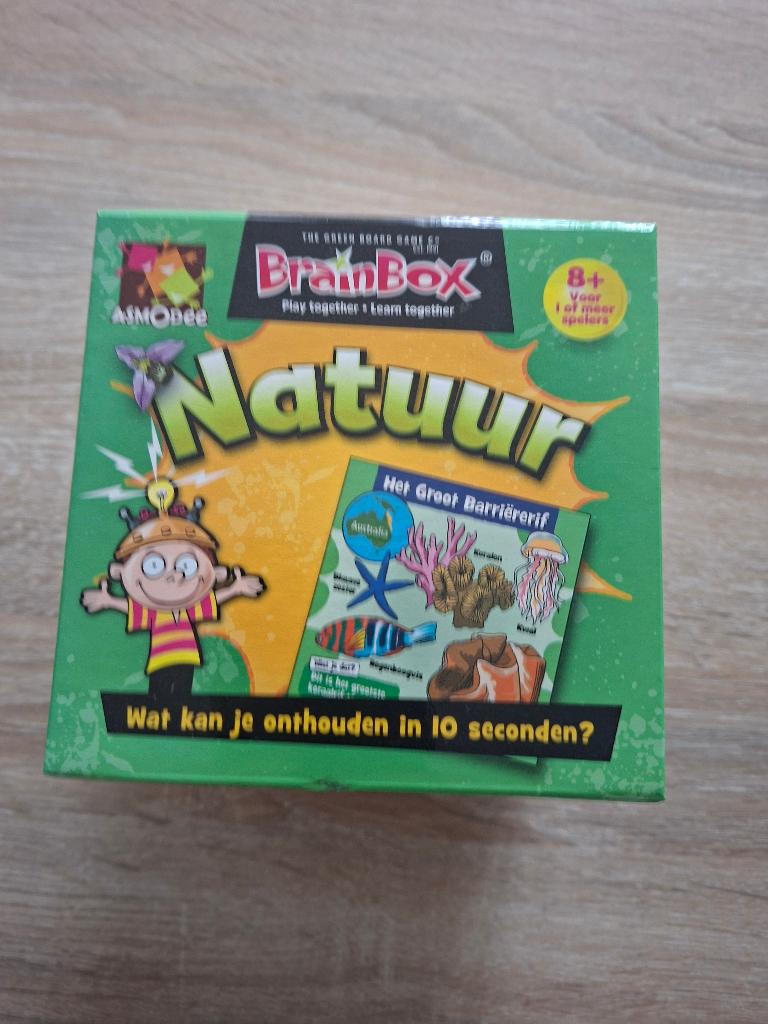 BrainBox Natuur - Geheugenspel Asmodee (8+) - Complete staat, Kinderen en Baby's, Speelgoed | Educatief en Creatief, Zo goed als nieuw