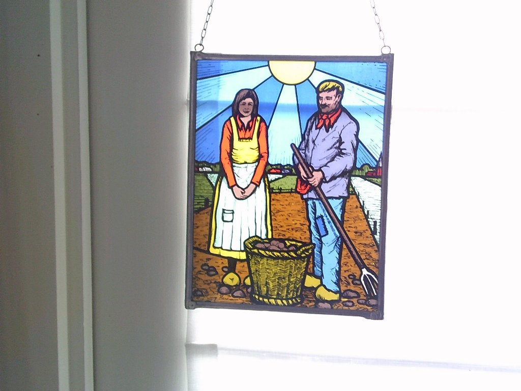glas in lood getekend hermans, Ophalen