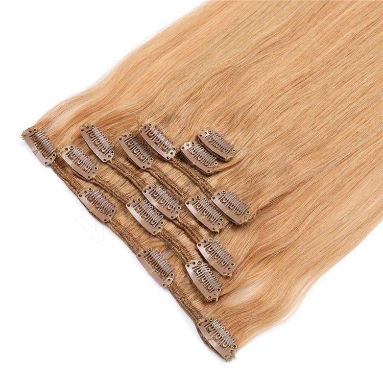 100% REMY HUMAN HAIR - blonde - CLIP INS - SILKY STRAIGHT, Envoi, Neuf, Perruque ou Extension de cheveux