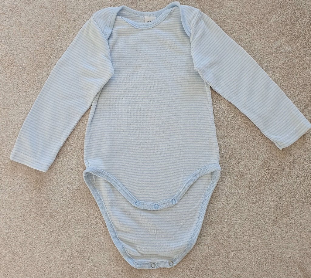 Body manches longues bleu/blanc - T86 - 2ans - Baby Club, Kinderen en Baby's, Ophalen, Nacht- of Onderkleding, Jongetje of Meisje