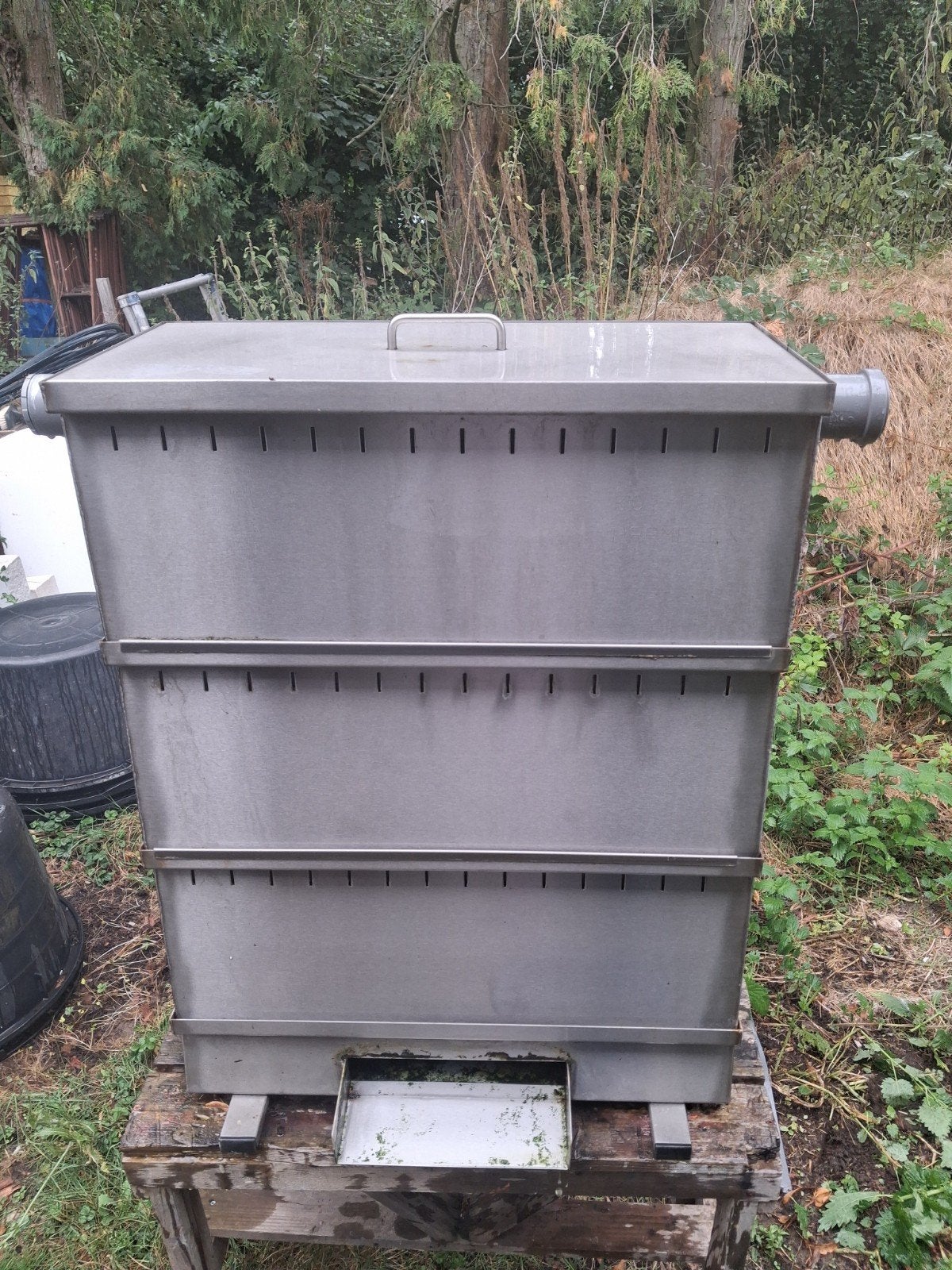 Trickle filter Rvs inclusief siporax filtermedium, Tuin en Terras, Ophalen