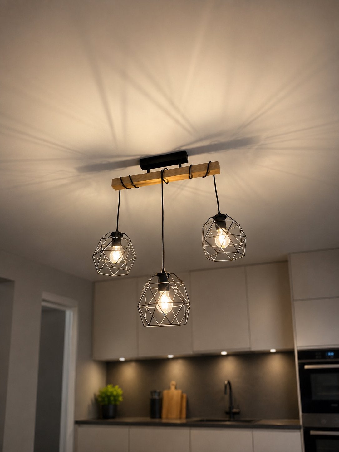 Hanglamp 3-lichts, Suspension, Noir, Comme neuf, Enlèvement