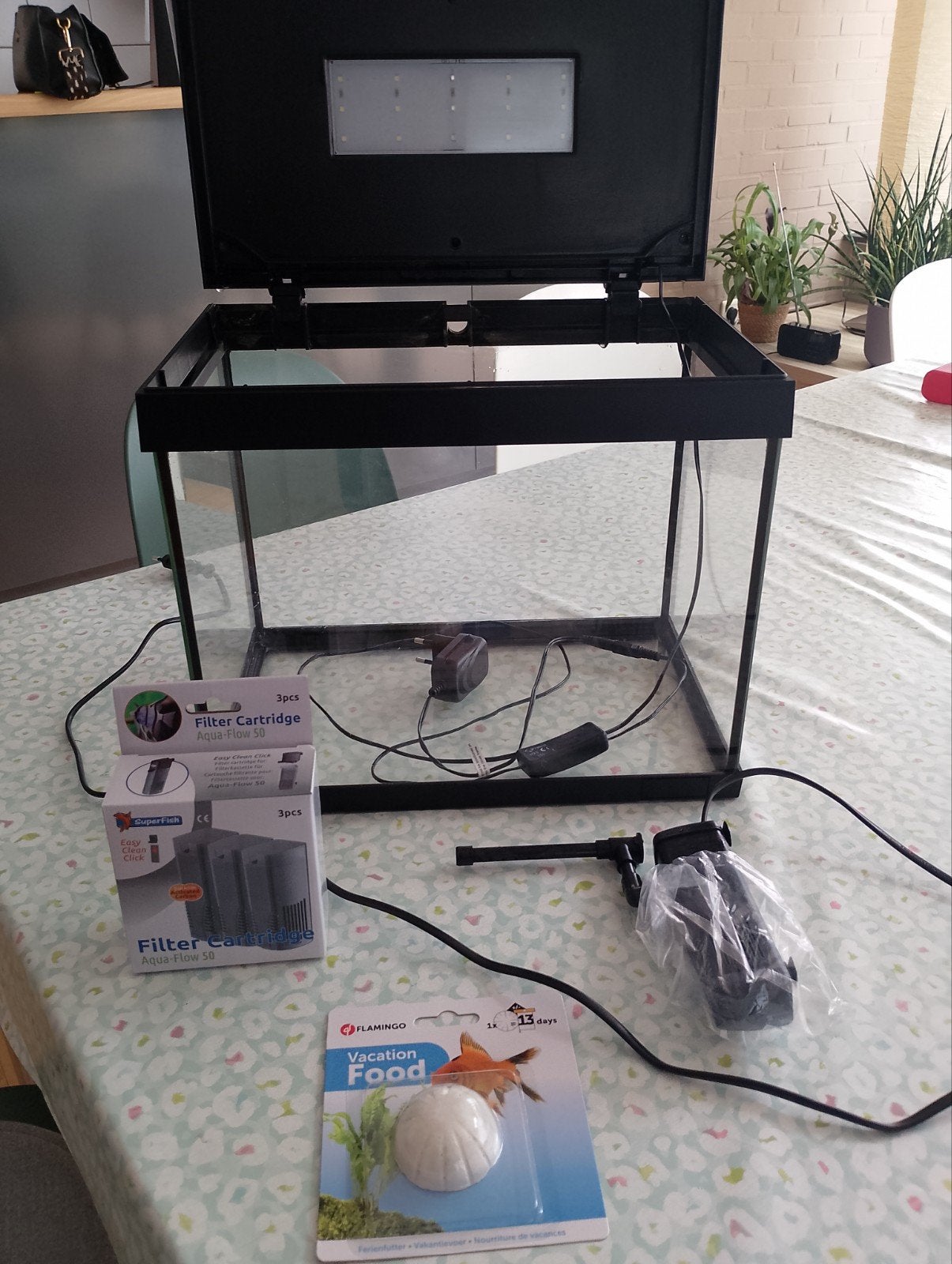 aquarium 20l met filter en voedsel, Ophalen, Filter, Superfish