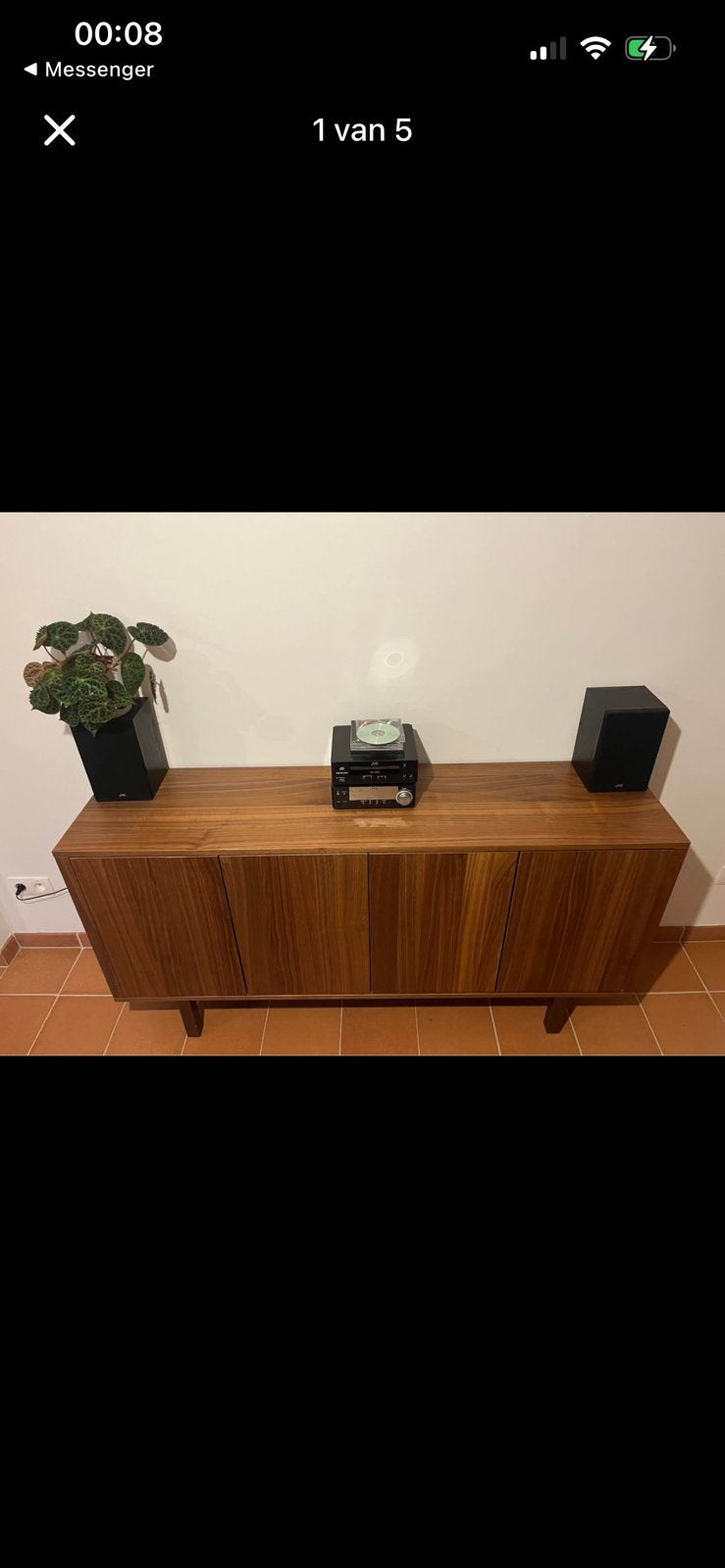 Ikea walnoot dressoir, Ophalen, Zo goed als nieuw