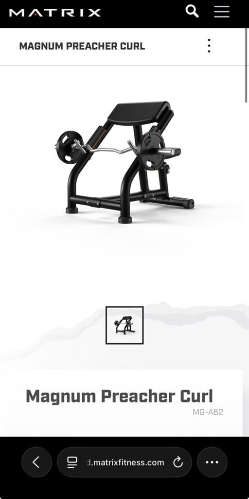 Magnum Preacher Curl Matrix, Sport en Fitness, Fitnessmaterialen, Ophalen, Zo goed als nieuw