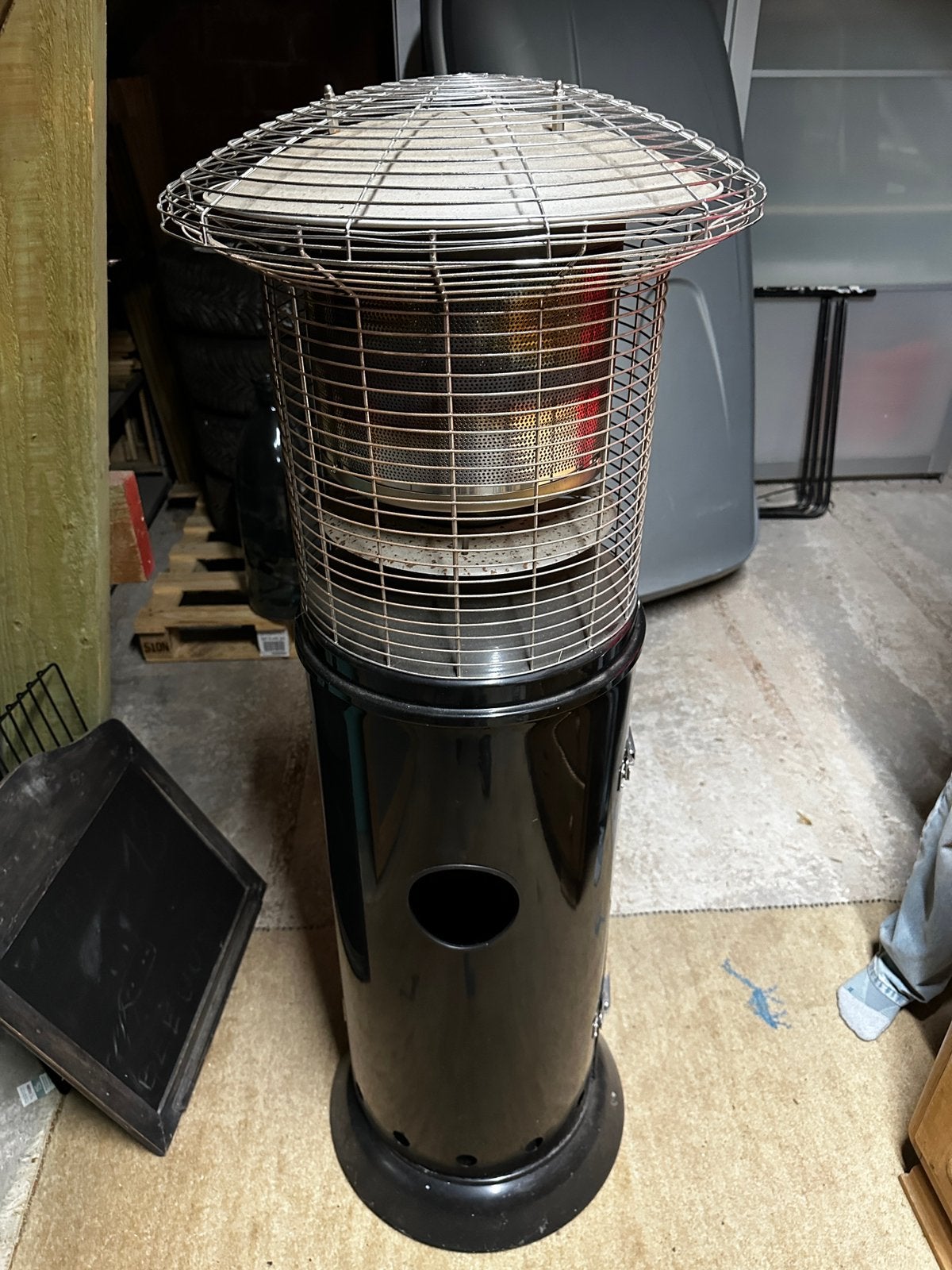 Terrasverwarmer op gas met wielen, Jardin & Terrasse, Chauffage de terrasse, Enlèvement, Comme neuf