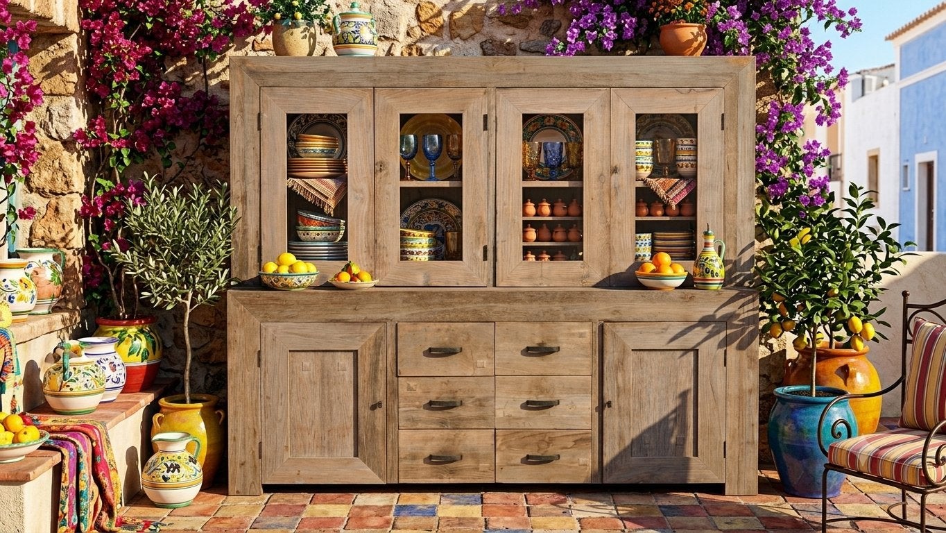 Beau buffet vitré, livraison offerte, Maison & Meubles, Armoires | Commodes, Neuf, 200 cm ou plus, Met uw eigen kleur uniek in uw interieur