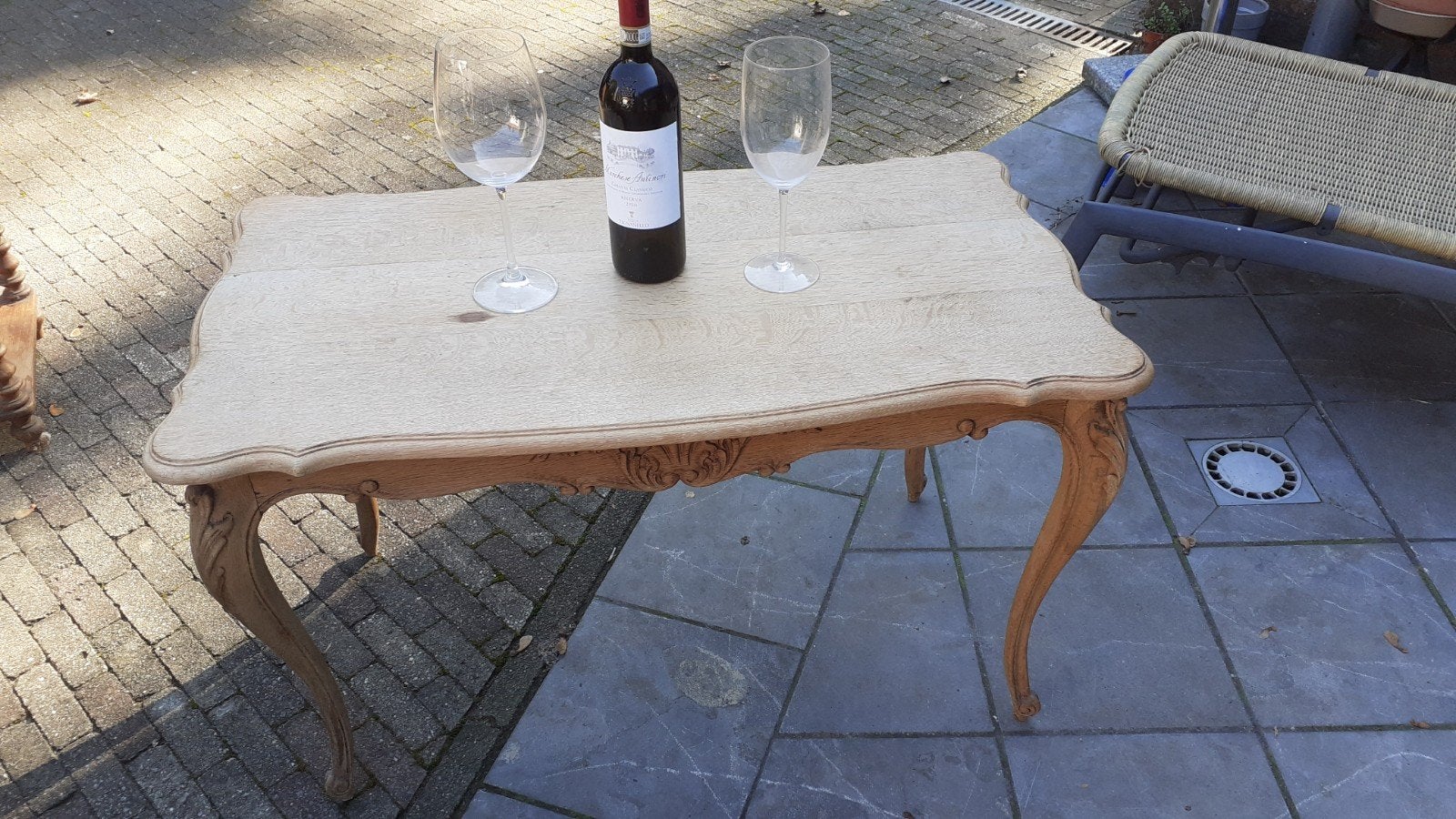 eiken salontafel 5euro, Ophalen