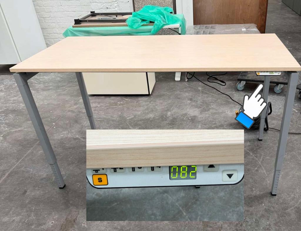 Drentea elektrisch verstelbare zit-sta bureau tafel 160x80, Maison & Meubles, Bureaux, Enlèvement, Électrique