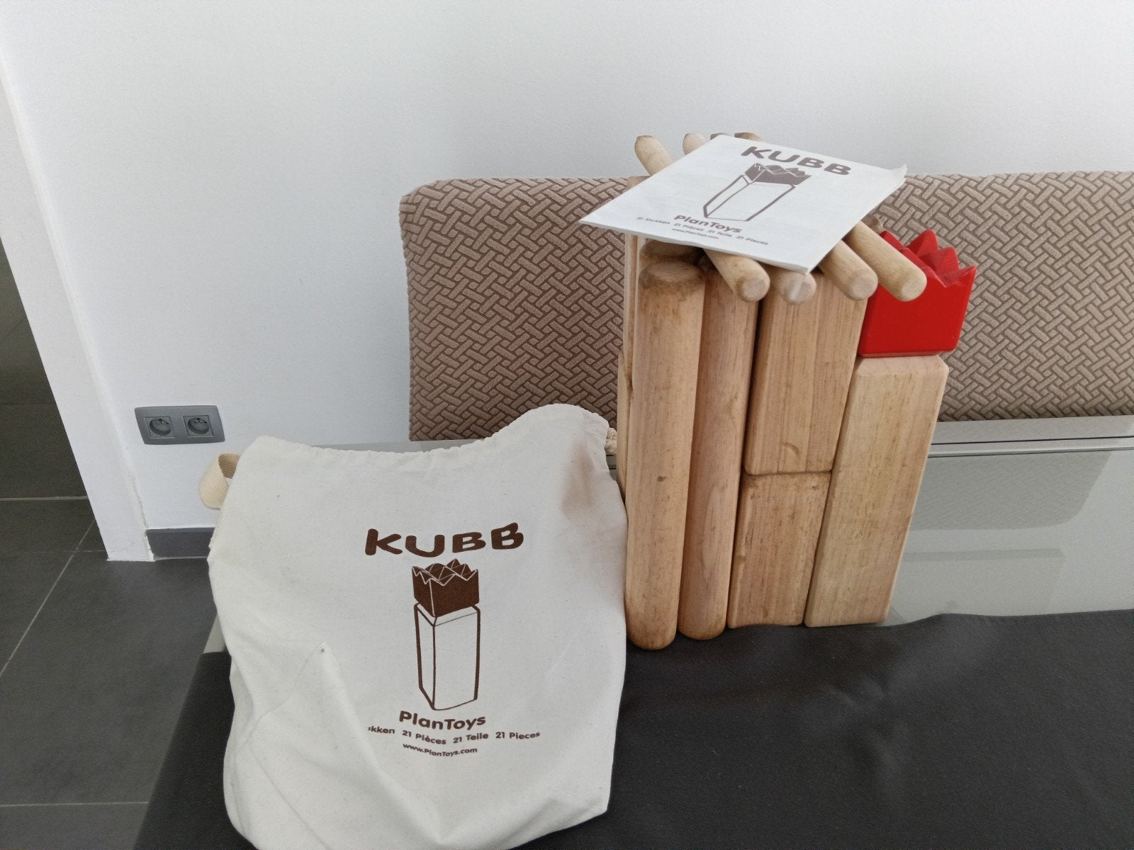 Kubbspel in hout. PlanToys., Ophalen