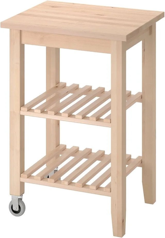 Desserte IKEA BEKVÄM, solide, propre, 35€, Moins de 100 cm, Brun, Enlèvement, Utilisé