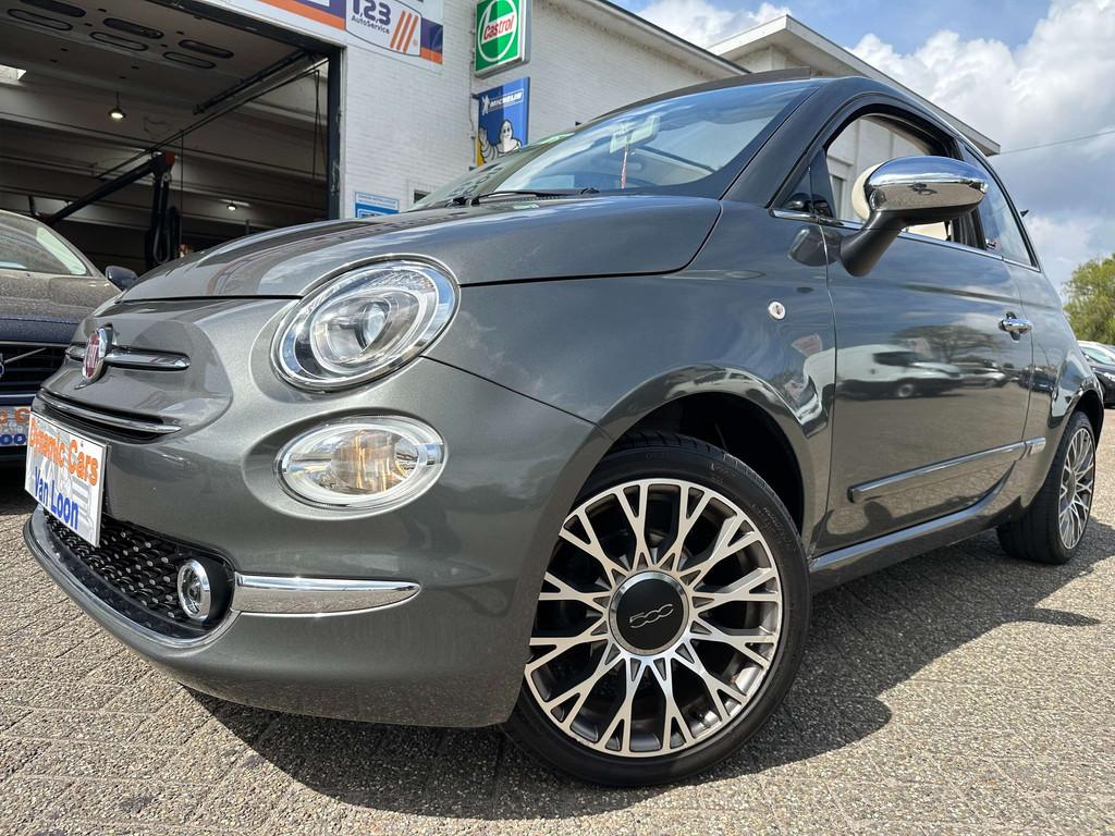 Fiat 500C 1.2i Cruise Led Gsp Carplay Pdc Clima 1Eigenaar, 4 zetels, Gebruikt, Cabriolet, USB