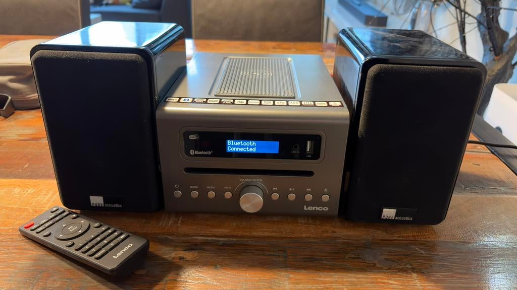 Lenco MC-175SI (V2) met Pure Acoustic Dream Box, Ophalen of Verzenden, Zo goed als nieuw, Speakers