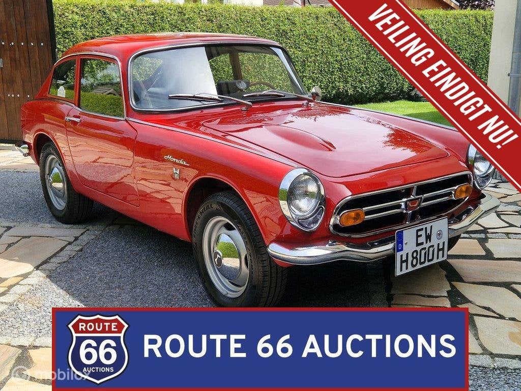 Honda S 800 | 1967 | Route 66 Auctions, Auto's, Honda, Zwart, Bedrijf, Handgeschakeld