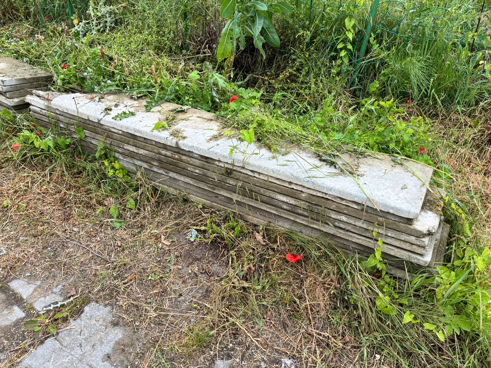 Betonnen boordstenen 2m gratis, Ophalen, Gebruikt