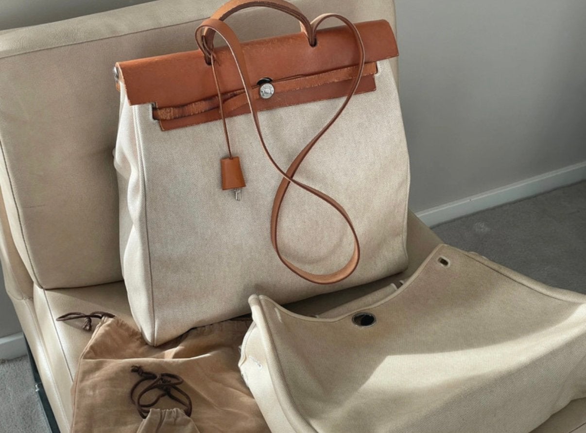 Hermès Kelly Herbag, Verzenden, Gebruikt, Wit, Handtas
