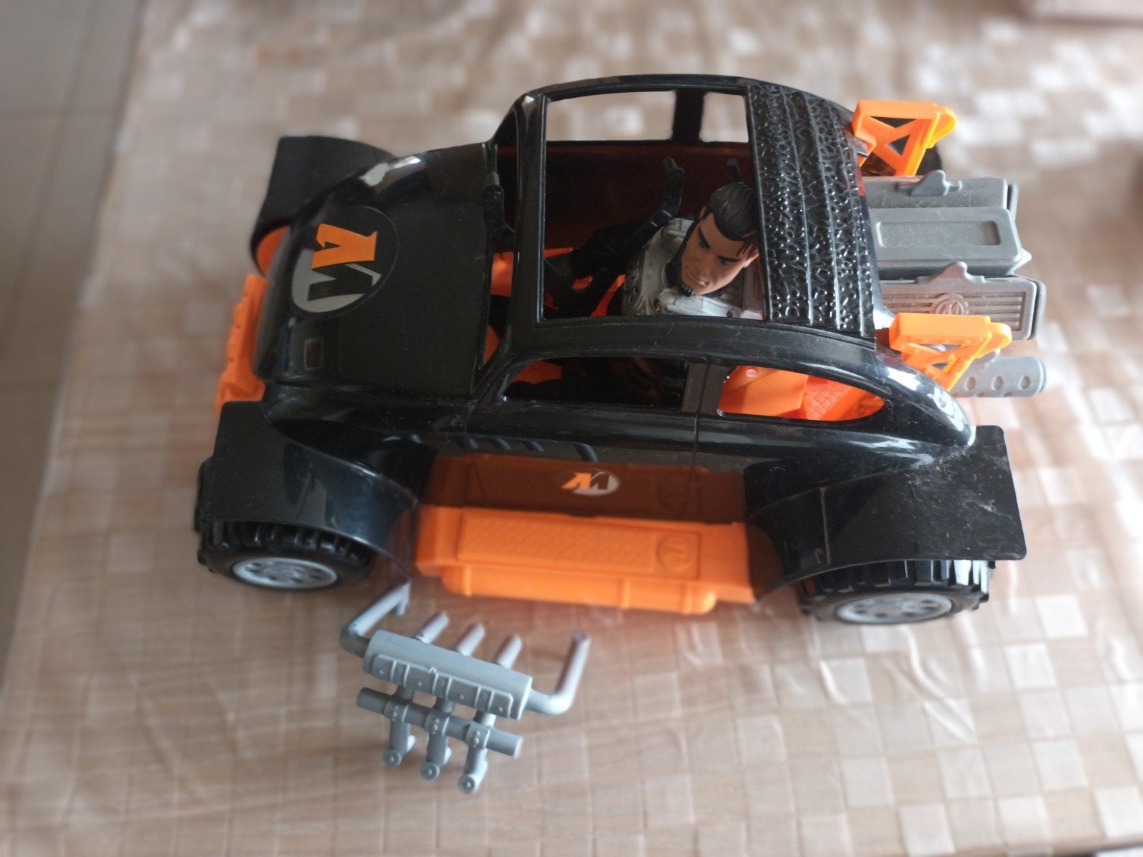 Action man met auto, Ophalen, Gebruikt