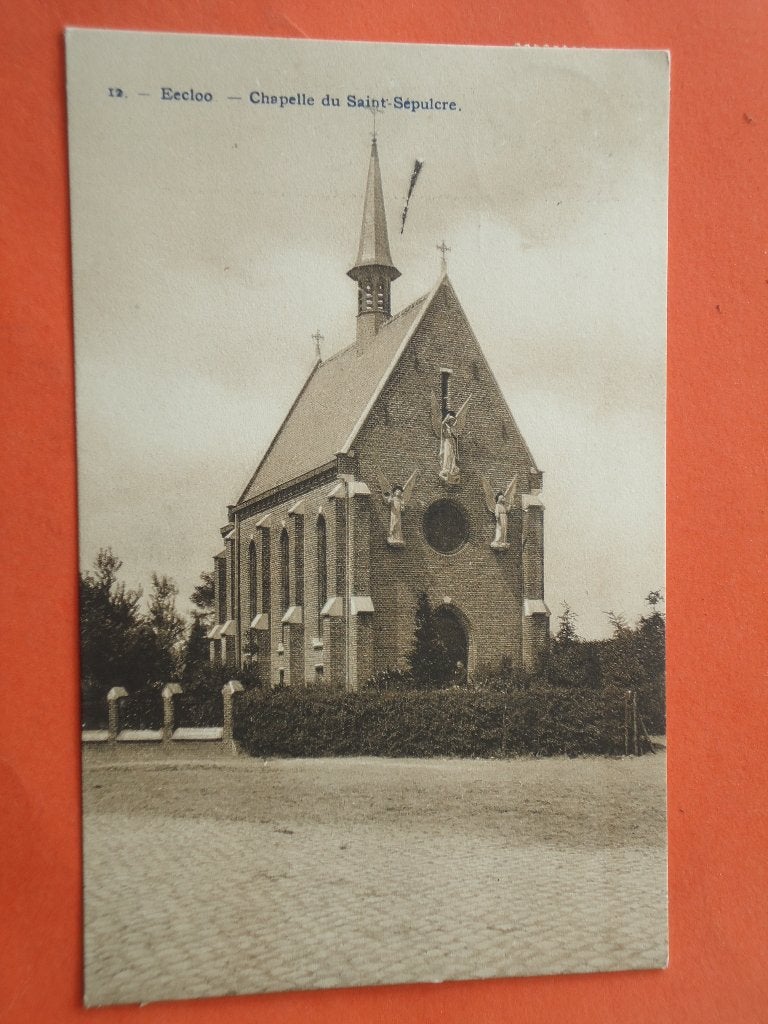 Eeklo Chapelle du St. Sépulcre Kleur is bruin Bertels nr. 12, Ophalen of Verzenden, Voor 1920, Gelopen, Oost-Vlaanderen