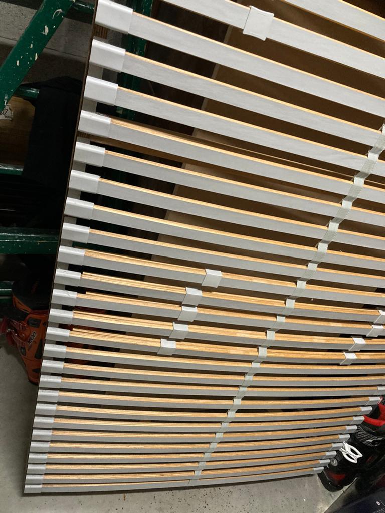Gratis lattenbodem en (gewassen) matras van 90cmx190cm, Ophalen, Gebruikt, 90 cm, Eenpersoons