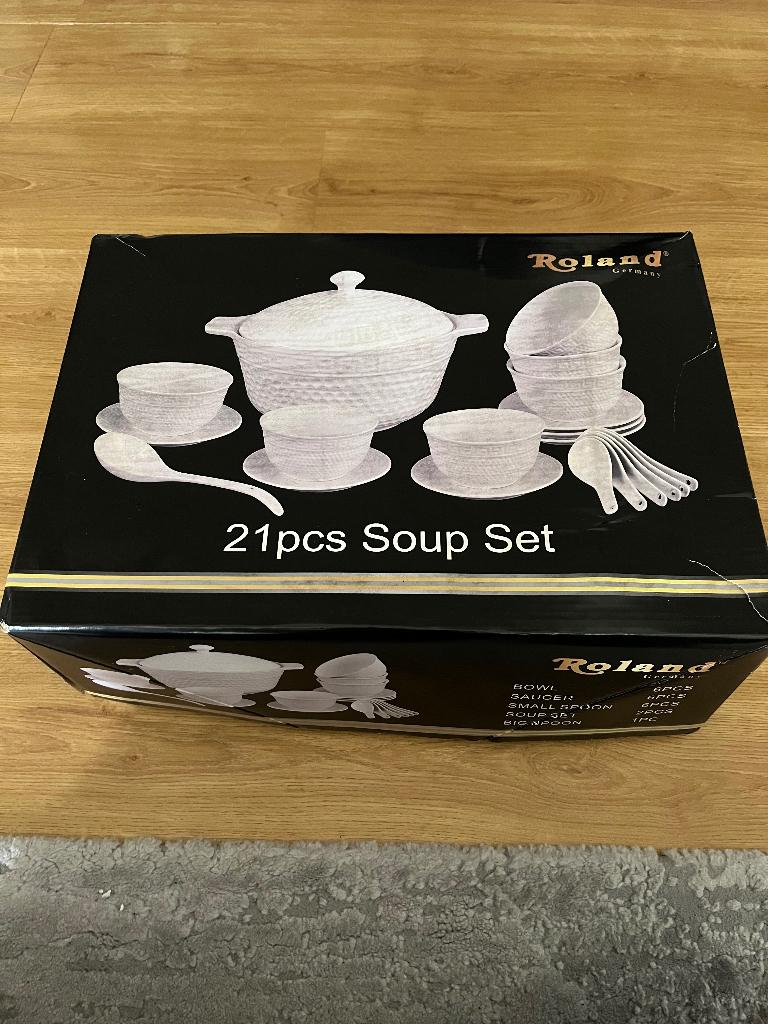 21 pc’s soup set, Huis en Inrichting, Keuken | Potten en Pannen, Ophalen, Nieuw, Overige materialen, Overige typen