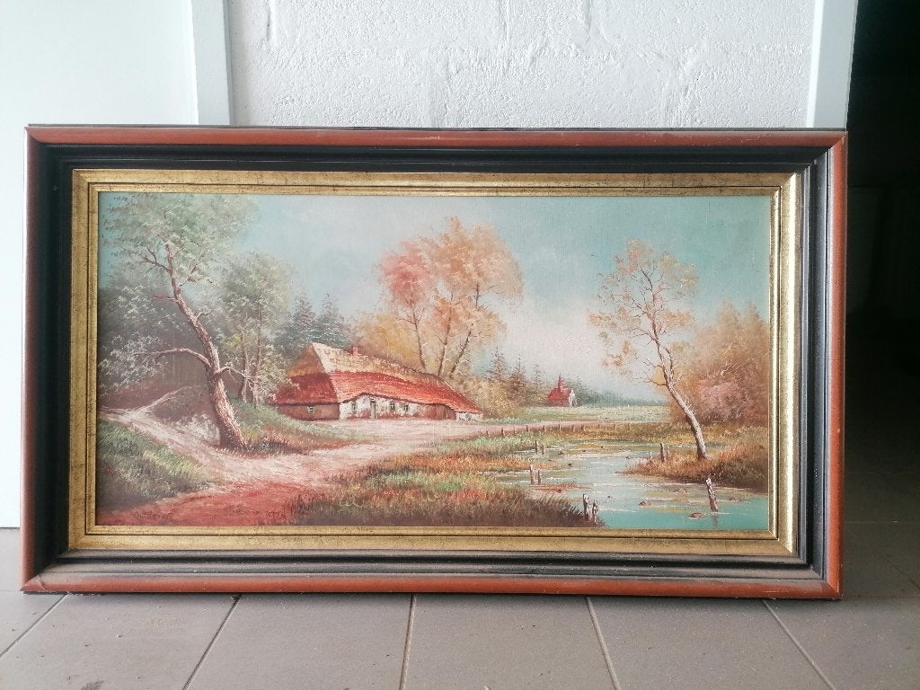 Cadre maison au bord de l'eau, Enlèvement