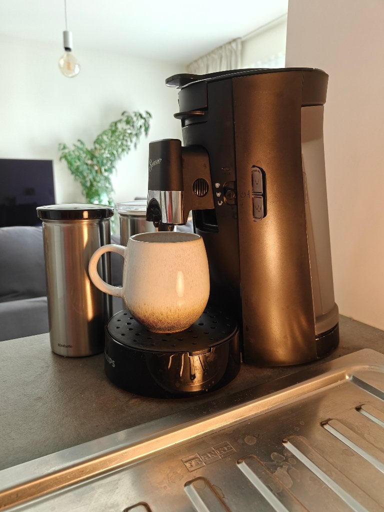 Philips Senseo Select + 2 gratis Brabantia koffiepadbussen, Réservoir d'eau amovible, Enlèvement ou Envoi, Dosettes et capsules de café