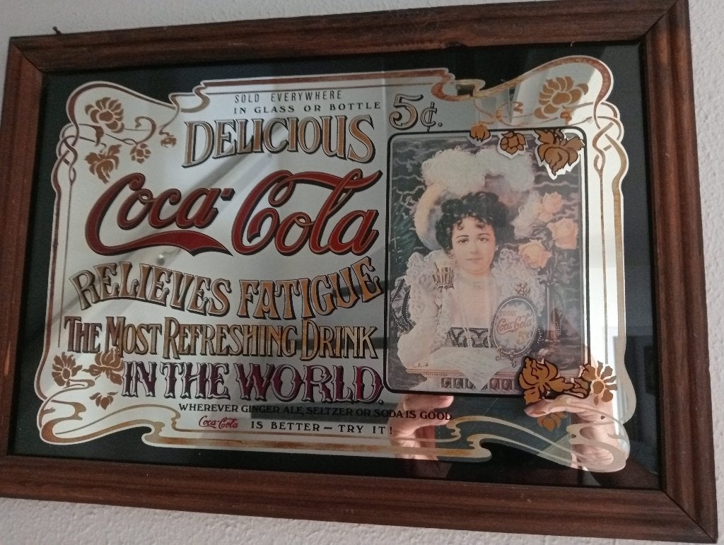 Coca cola spiegel, Antiek en Kunst, Antiek | Spiegels, Ophalen of Verzenden