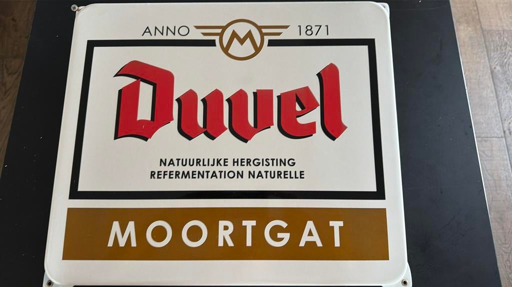 Emaille Duvel bord