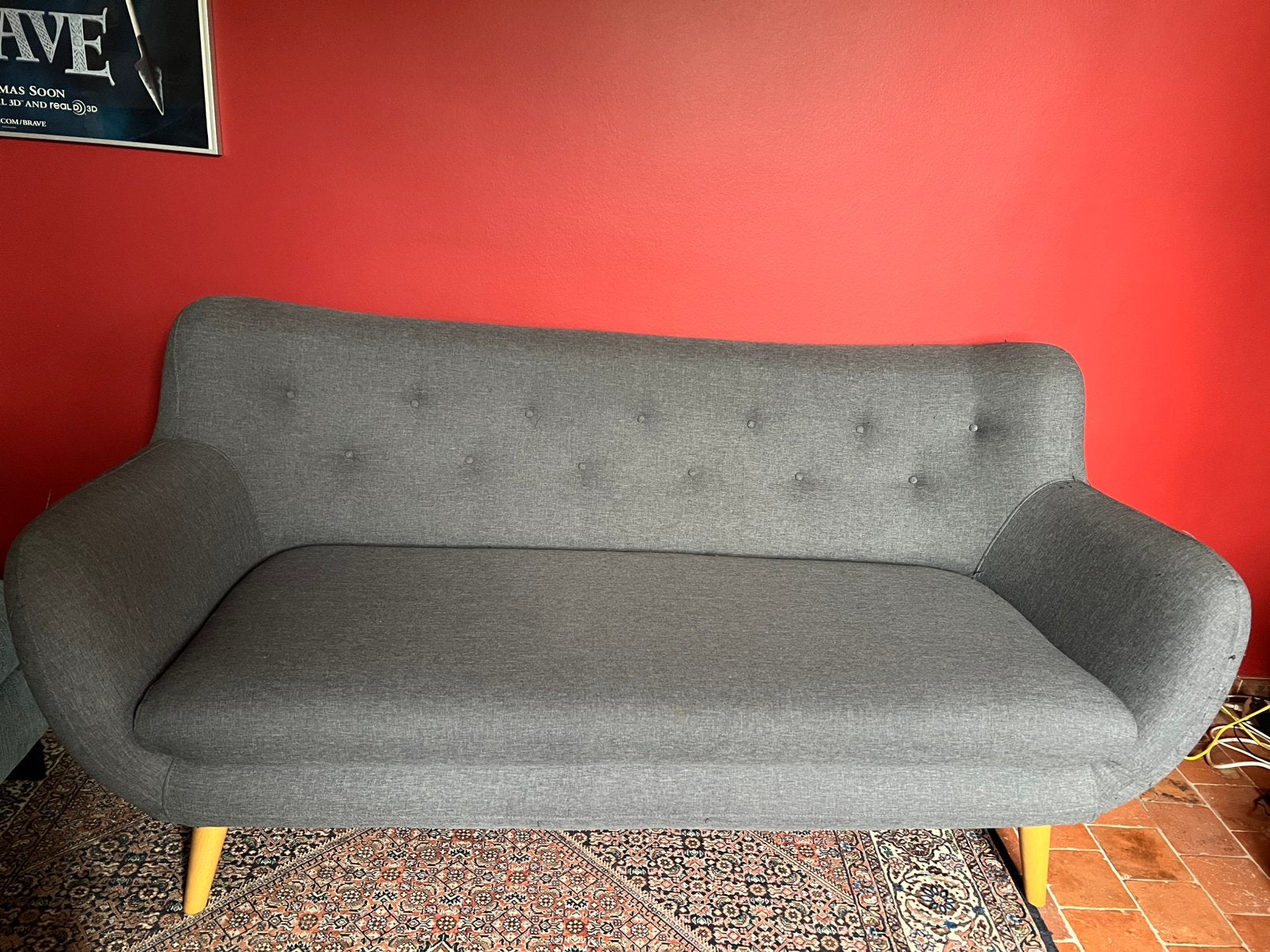 Antraciet design bank, Huis en Inrichting, Zetels | Zetels, Ophalen, Zo goed als nieuw