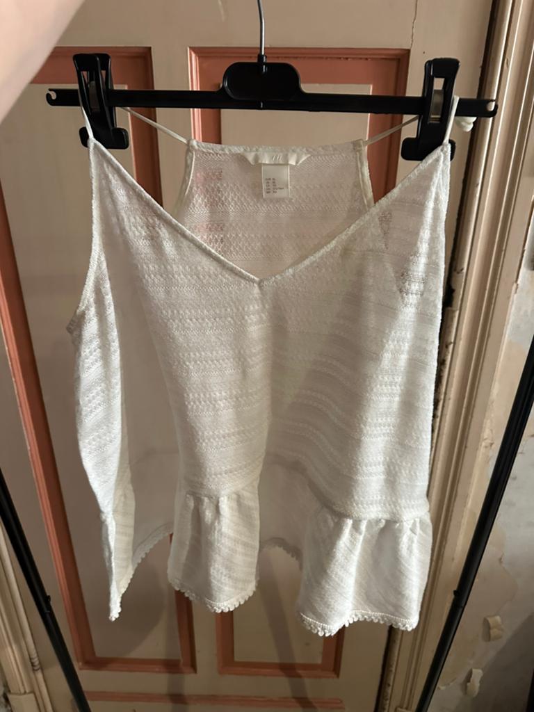 Zomers topje, Kleding | Dames, Topjes, Ophalen, Wit, Maat 46/48 (XL) of groter, Zonder mouw