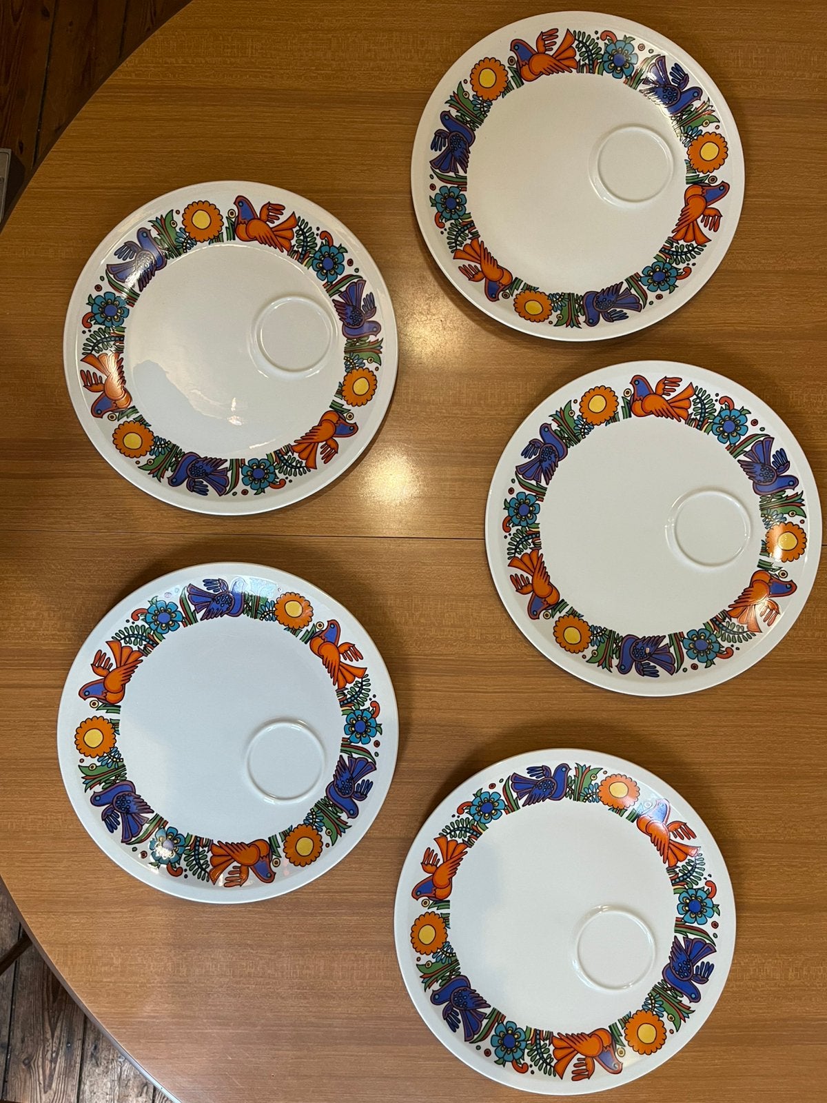 5 assiettes gourmandes villeroy et boch modele acapulco, Antiek en Kunst, Ophalen of Verzenden