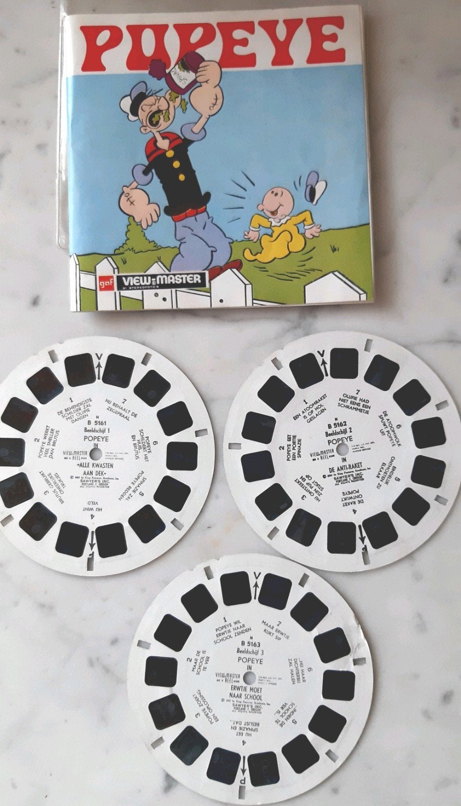 set 3 view master schijfjes,  POPEYE, Ophalen of Verzenden, Gebruikt