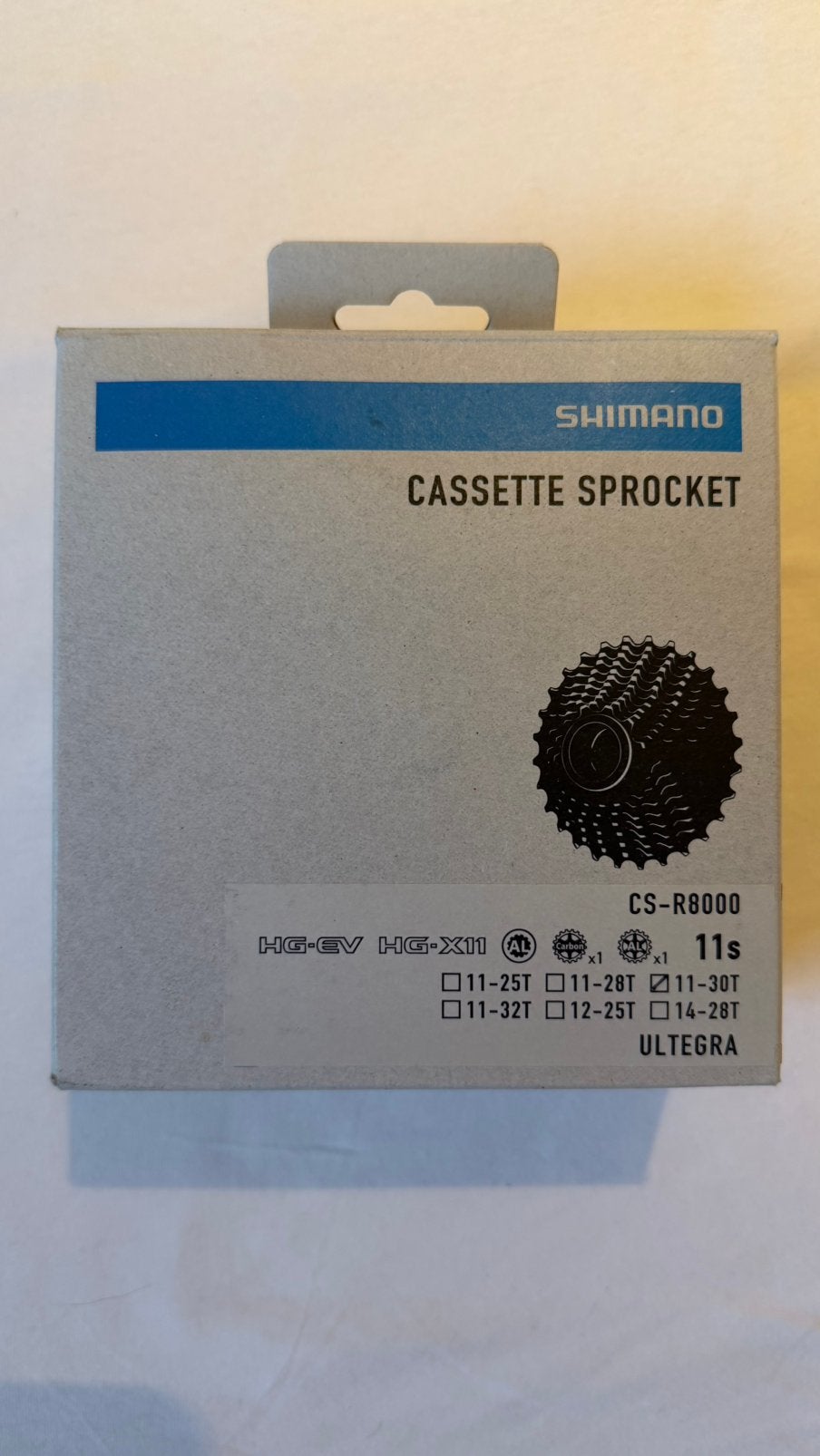 Nieuwe cassette CS-R8000 11speed Ultegra (11-30), Nieuw, Meer dan 20 versnellingen, Schijfrem, Ophalen