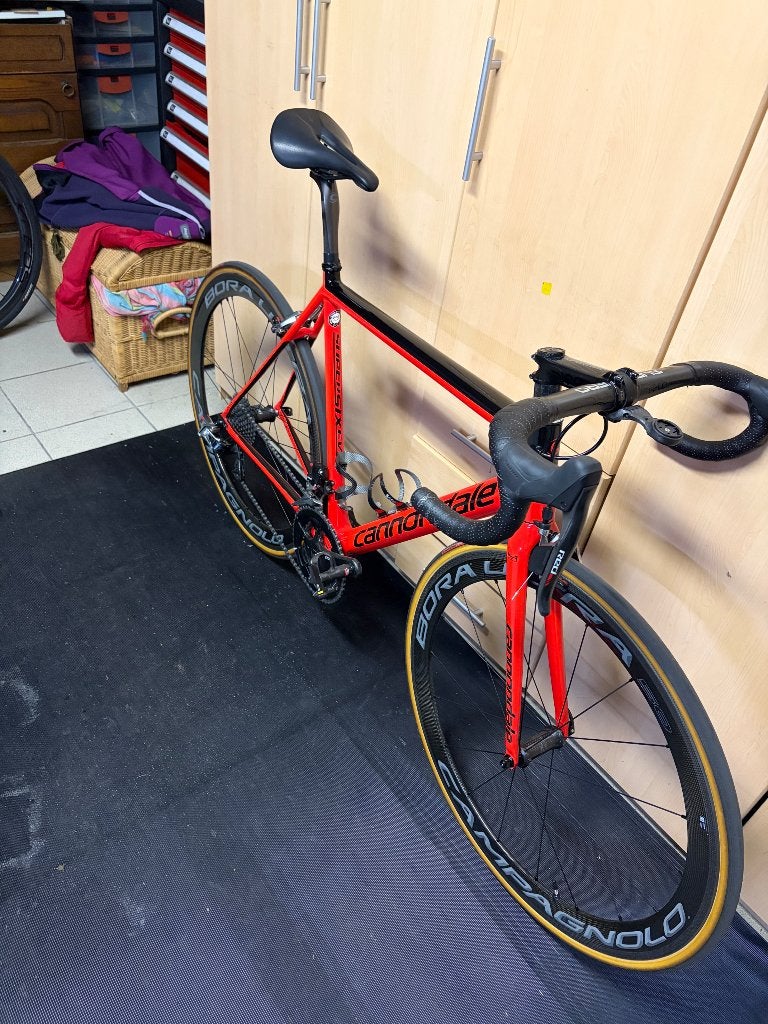 Cannondale Supersix Himod Sram Rood, 28 inch, Carbon, Zo goed als nieuw, Meer dan 20 versnellingen