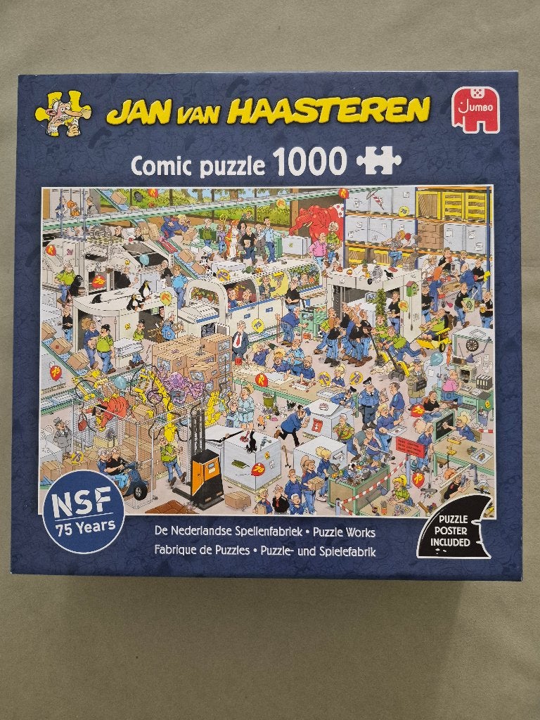 Puzzel 1000 stukjes Jan van Haasteren Nederl. spellenfabriek, Ophalen, Zo goed als nieuw, Legpuzzel