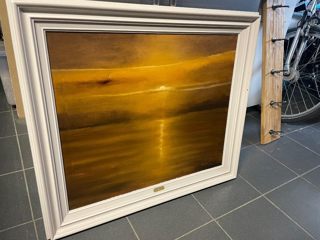Schilderij zonsondergang, Ophalen