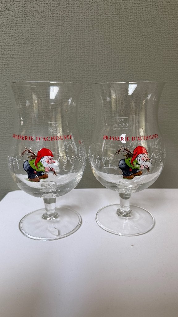 2 la Chouffe glazen, Verzamelen, Ophalen of Verzenden, Gebruikt