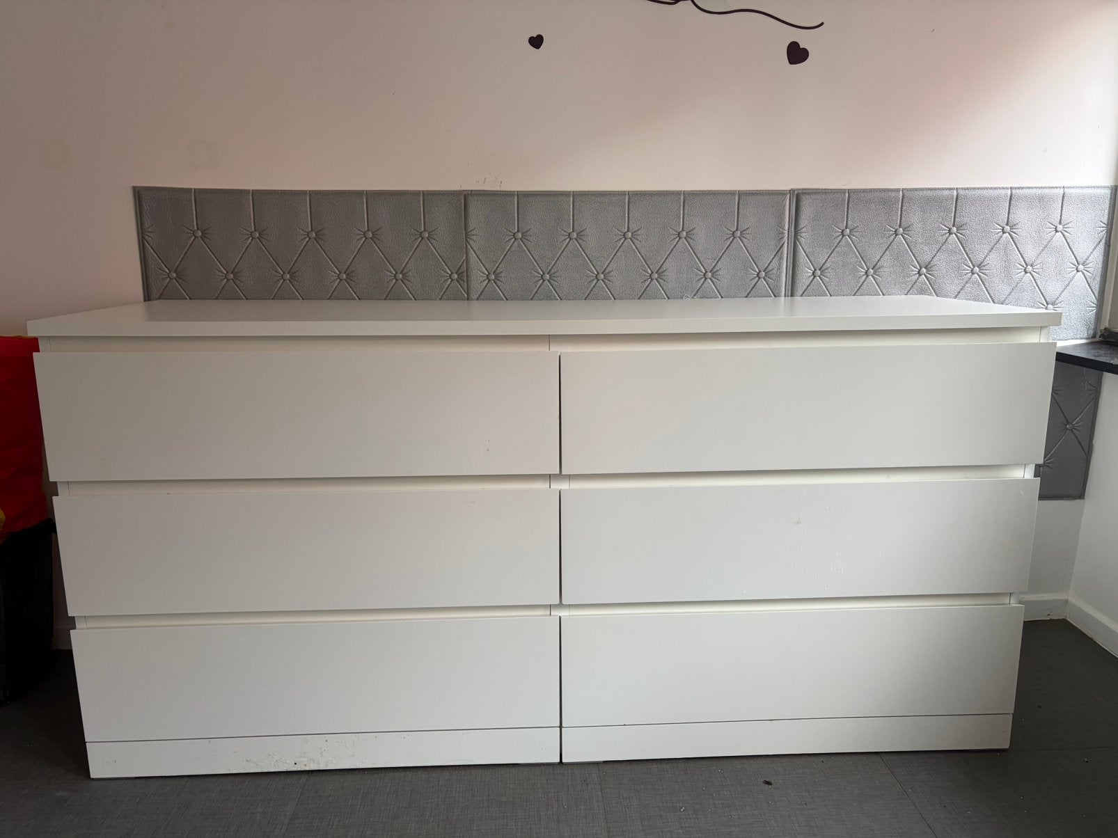 Malm ladekast, Ophalen, Gebruikt, Wit, Hout