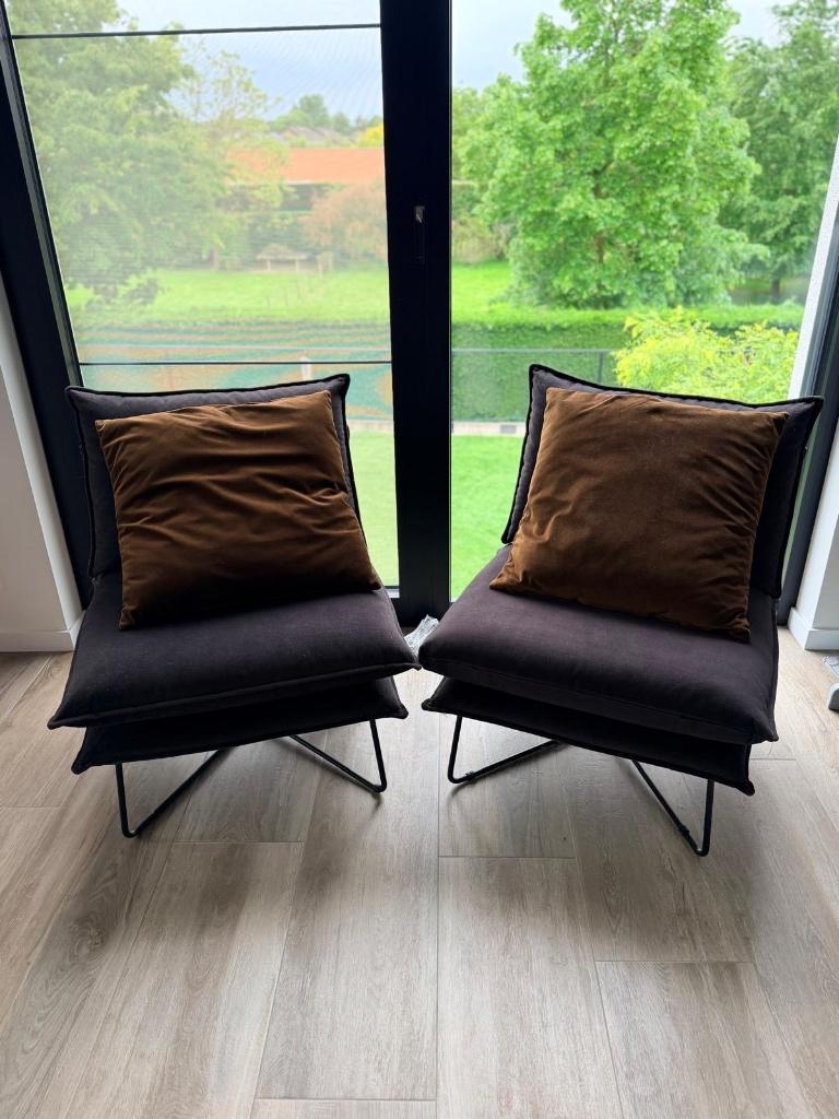 2 zetels te koop, Huis en Inrichting, Zetels | Zetels, Ophalen, Zo goed als nieuw, Eenpersoons, Stof