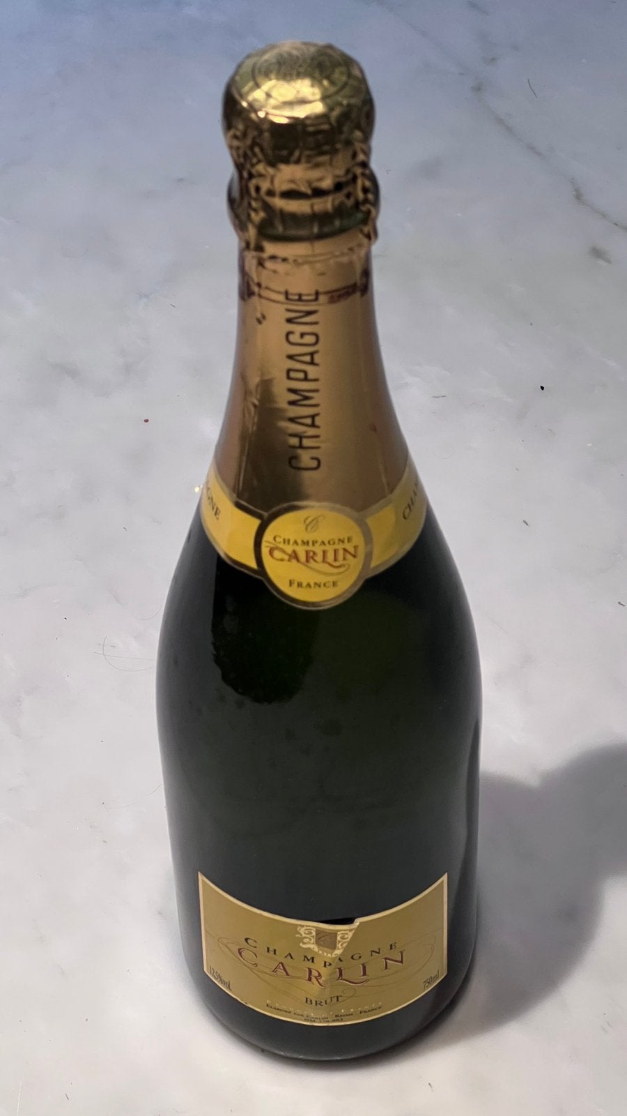 Champagne Carlin Brut, 750 ml, Ophalen, Zo goed als nieuw, Champagne