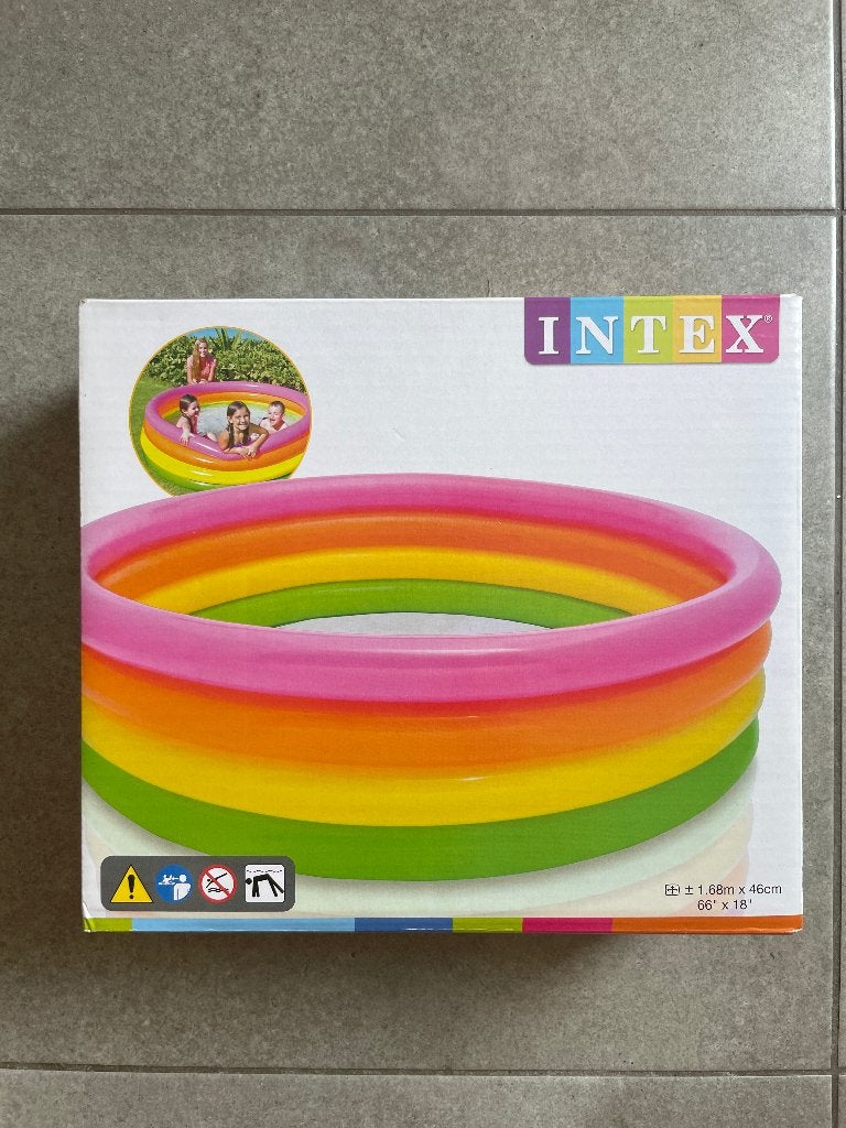 multikleuren zwembadje intex (nieuw), Jardin & Terrasse, Neuf, Piscine gonflable, Rond, Enlèvement