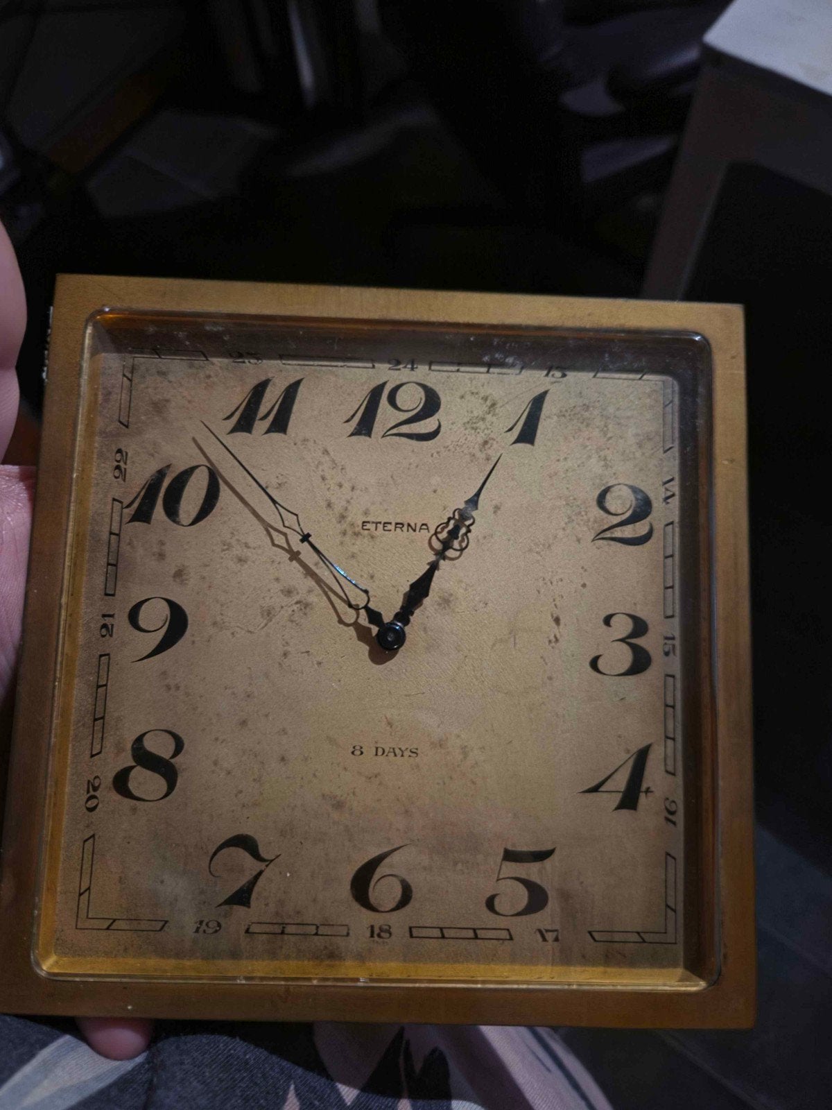 horloge de bureau eterna 8 jours, Maison & Meubles, Vintage, Enlèvement ou Envoi