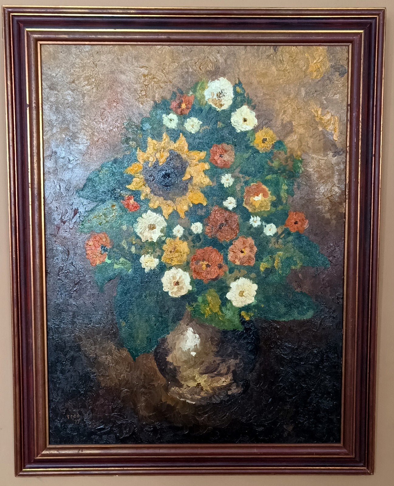 Bloemen! door Fred., Enlèvement, Peinture à l'huile, Fleurs, Toile