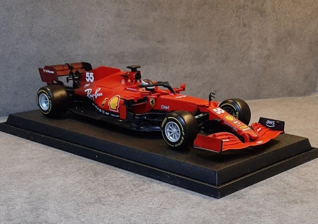 Bburago/1:18/F1 Ferrari SF21/C.Sainz/NIEUW, Ophalen of Verzenden, Nieuw, Auto, Burago