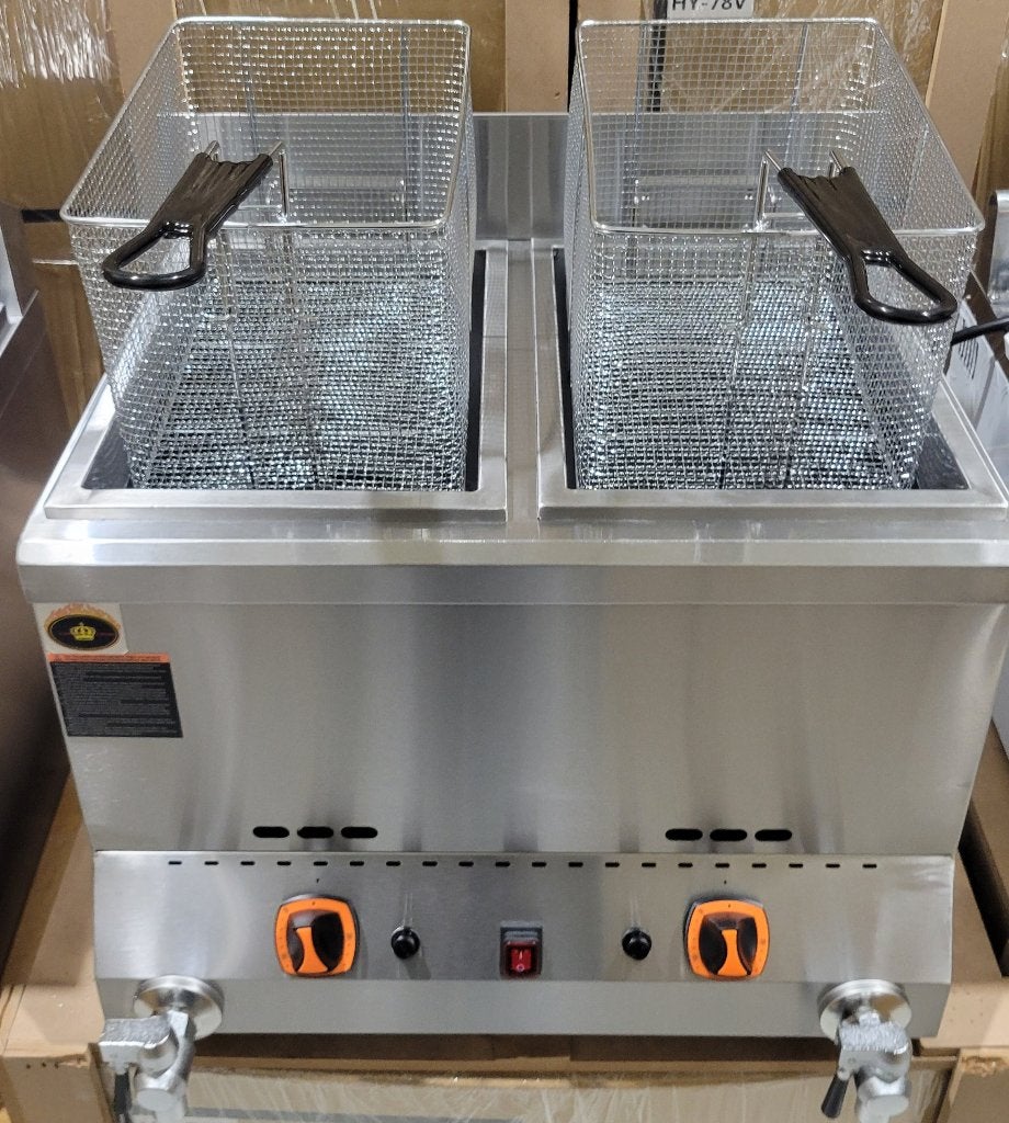 Friteuse Gaz 2x14L Neuve Garantie, Enlèvement, Neuf, dans son emballage, Cuisinière, Friteuse et Grils