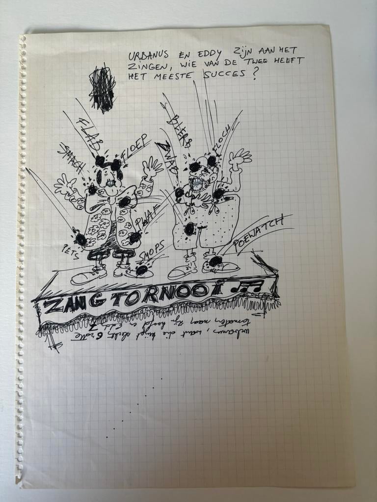 Urbanus (Urbain) orignele tekening Eddy Wally & Urbanus, Ophalen of Verzenden