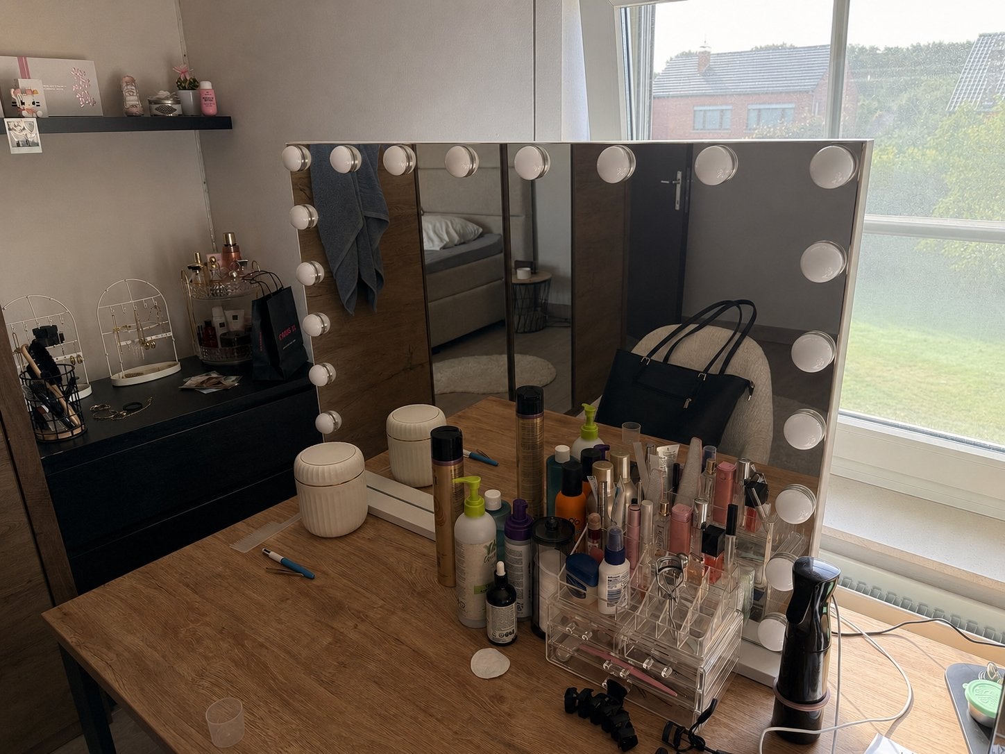 Make up spiegel met licht en audio, Maison & Meubles, Accessoires pour la Maison | Miroirs, Enlèvement, Neuf
